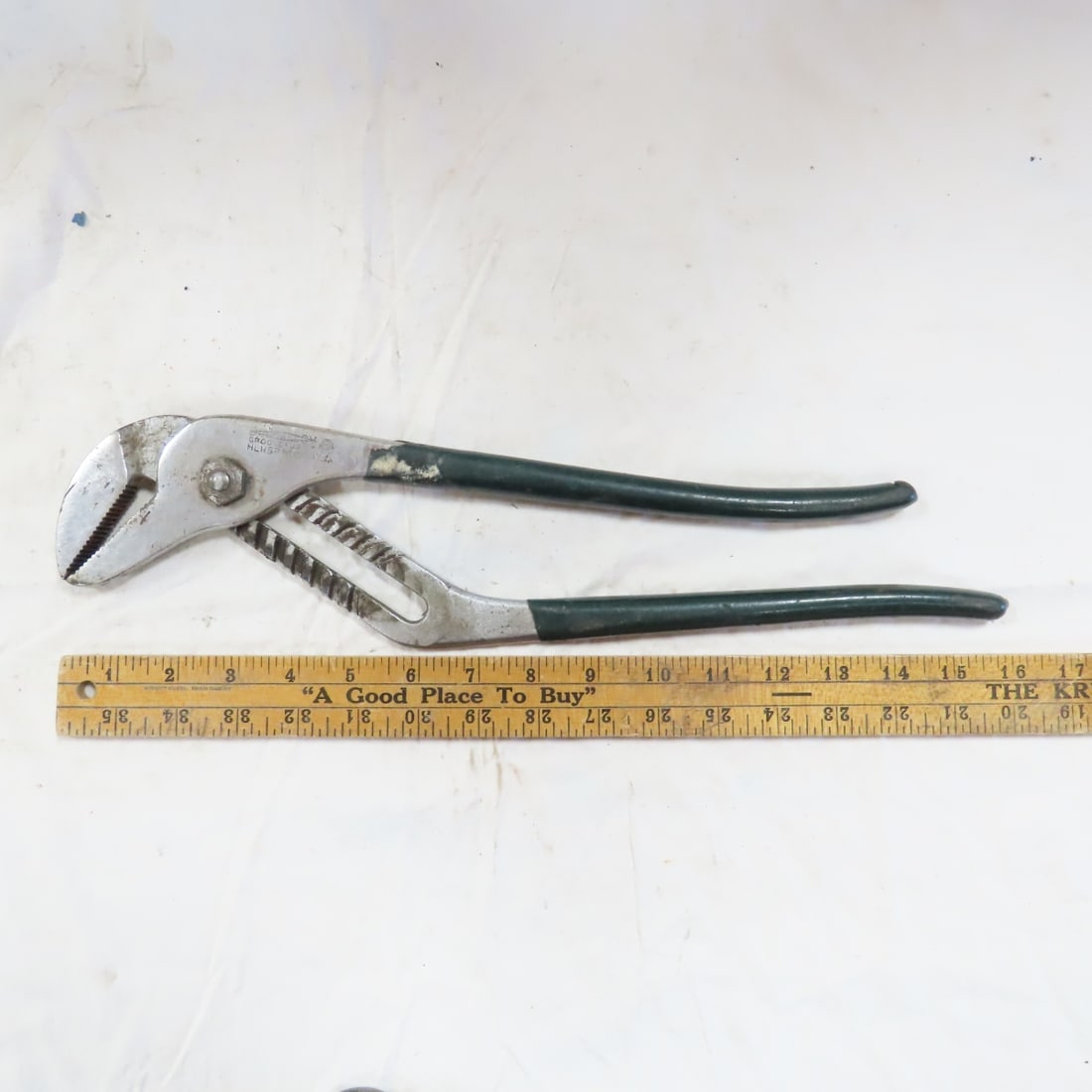 7 Pair Channel-Lock Pliers, Tin Snips, Pipe Wrench - 2
