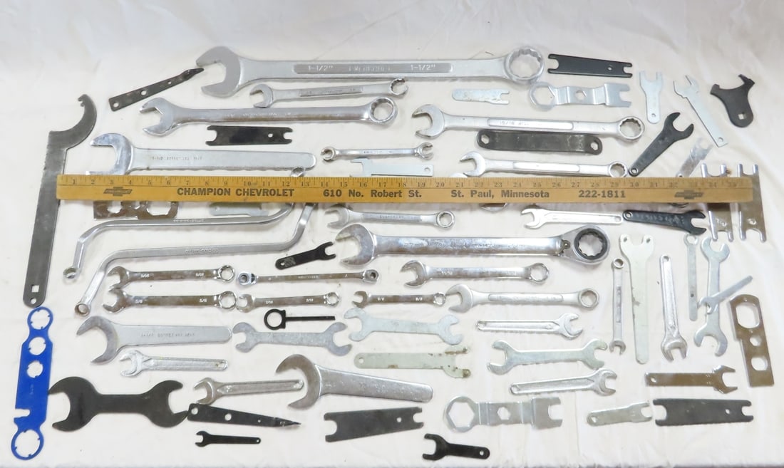 Collection of Open-End Combo Wrenches GM & Other - 2