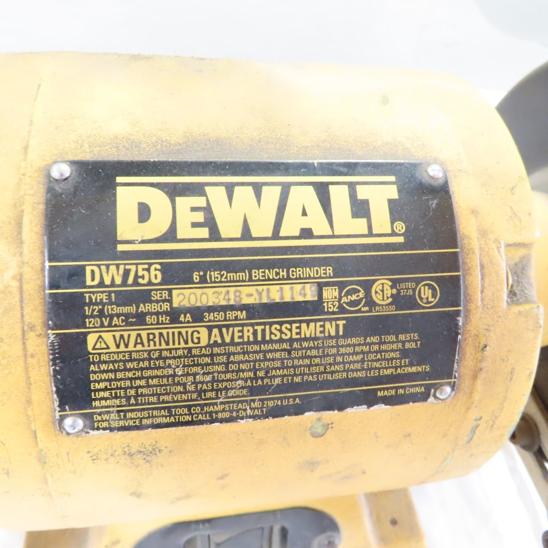 DeWalt DW756 & Neiko Tools 6" Bench Grinders - 3