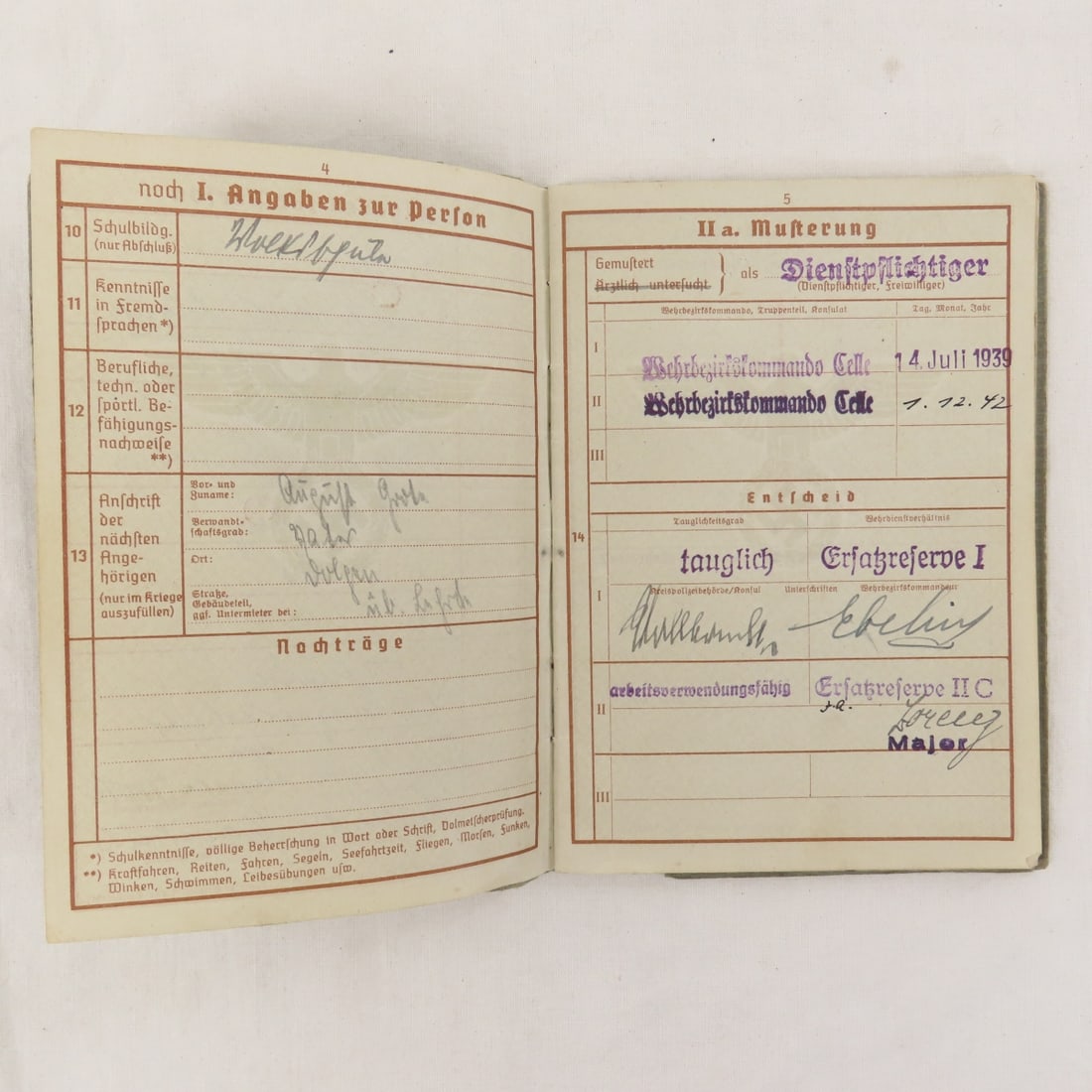 WWII German Soldbuch, Passport & Other Papers - 19