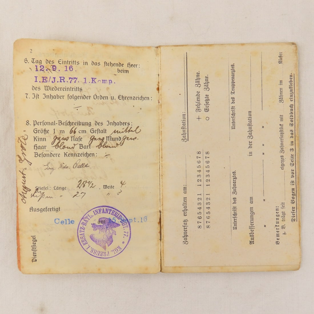 WWII German Soldbuch, Passport & Other Papers - 4