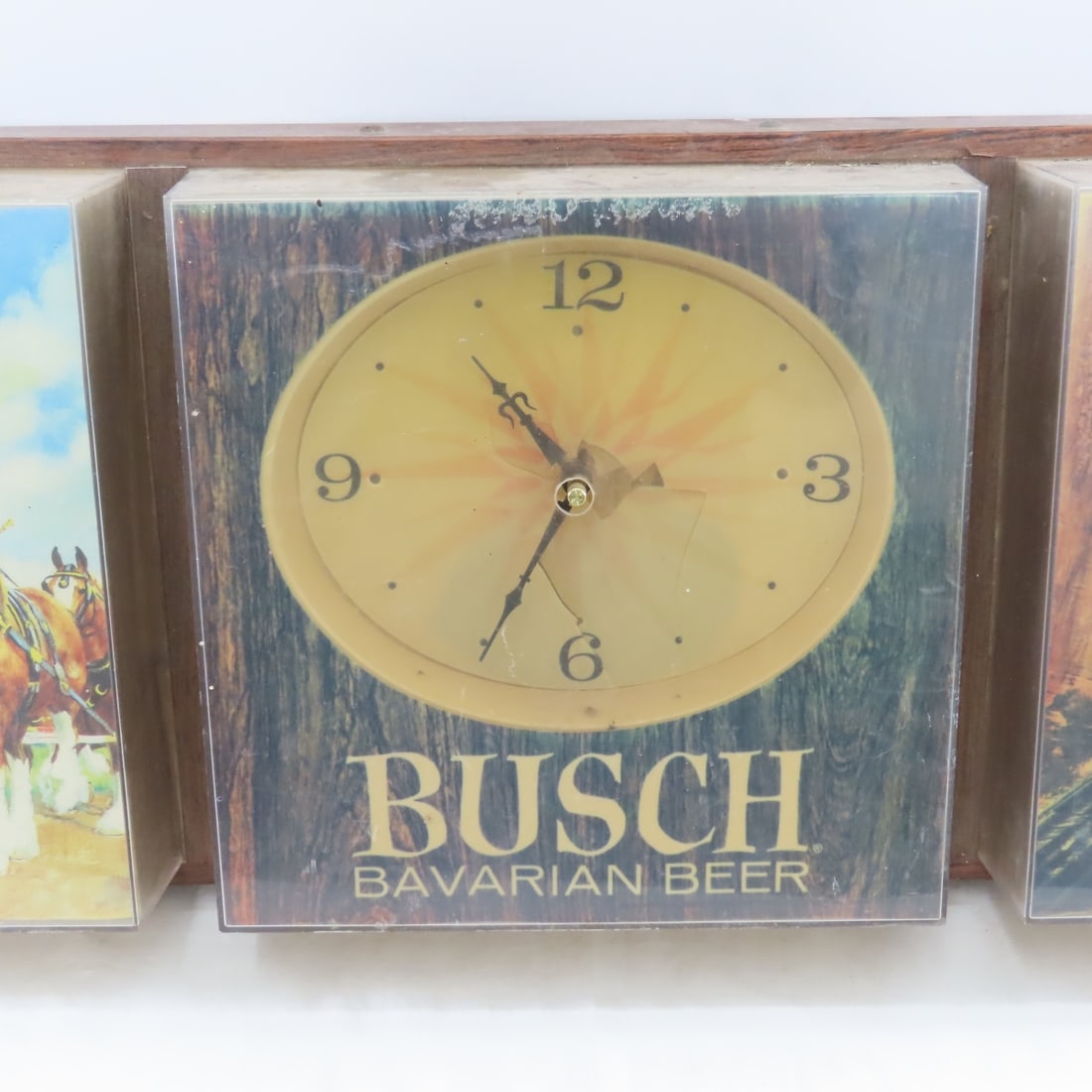 Vintage Busch Beer Lighted Clock - 3