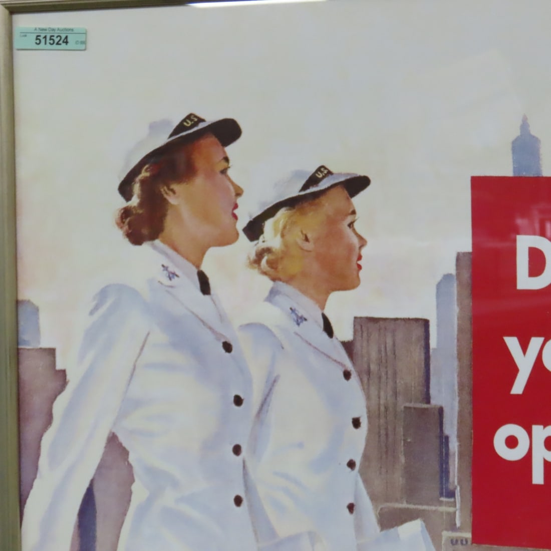 Vintage Navy Recruitment Poster Framed - 2