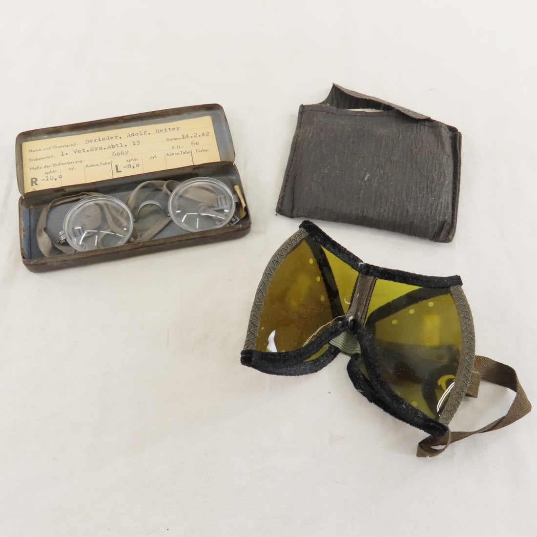 German WWII "Maskenbrille" & Sun/Dust Goggles (1 of 14)