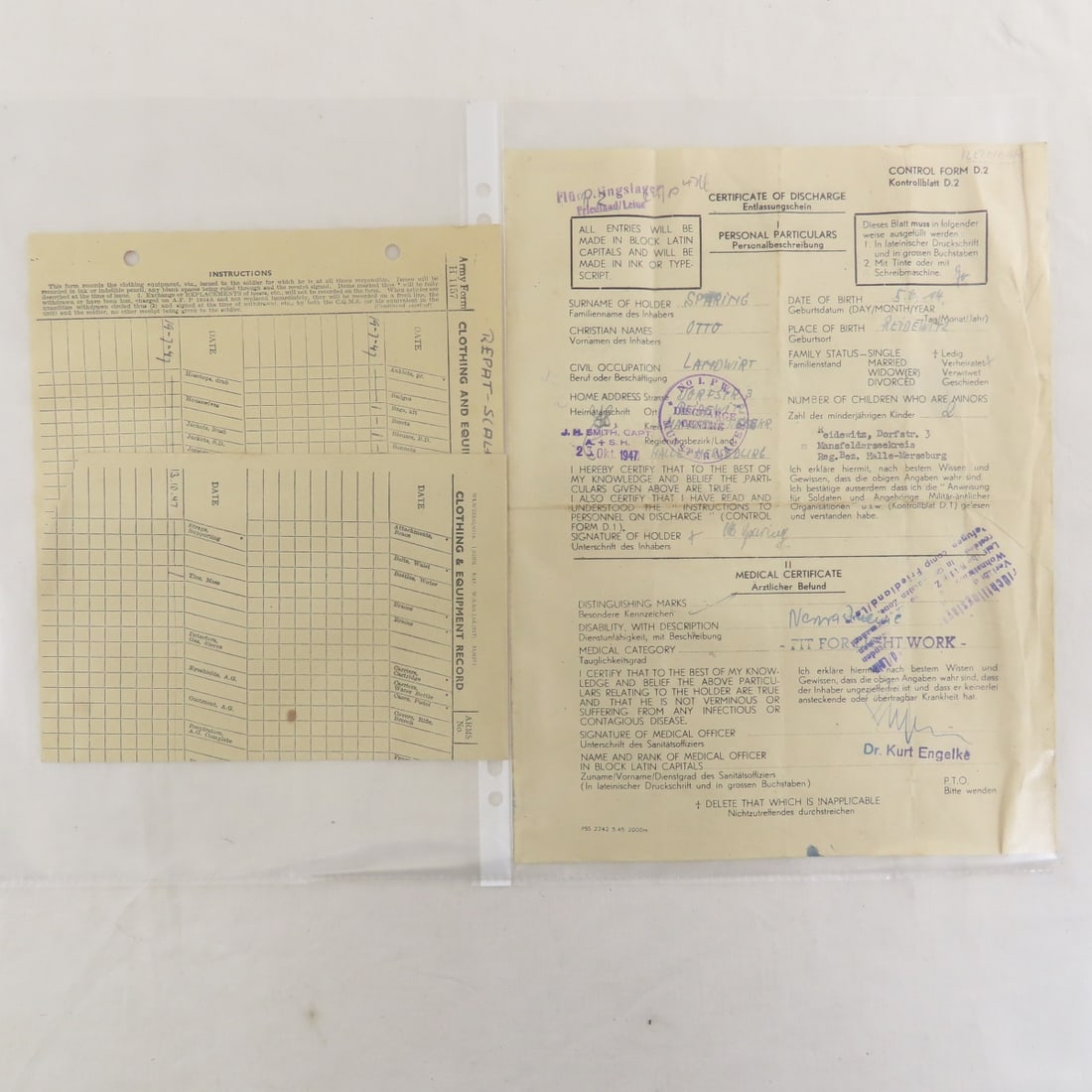 Great Britain POW Camp Paperwork of German Soldier - 5
