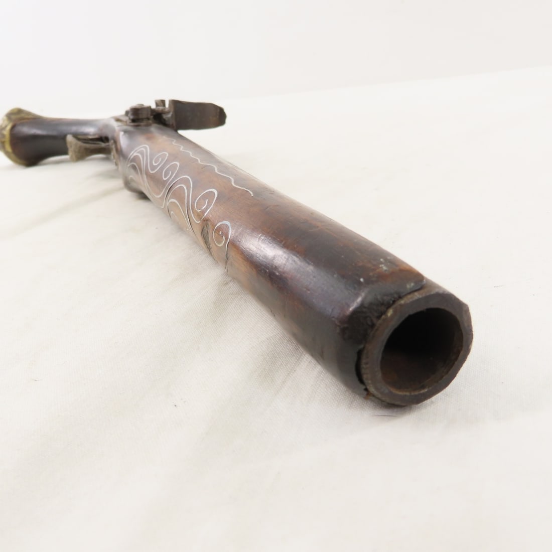 Indian Mughal .62 Caliber Flintlock Pistol - 10
