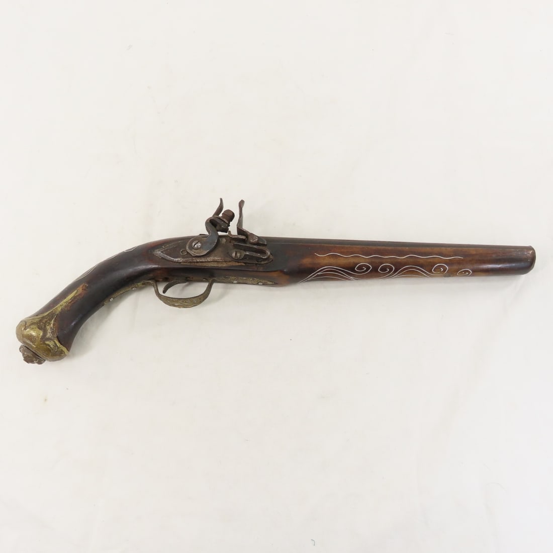 Indian Mughal .62 Caliber Flintlock Pistol - 2