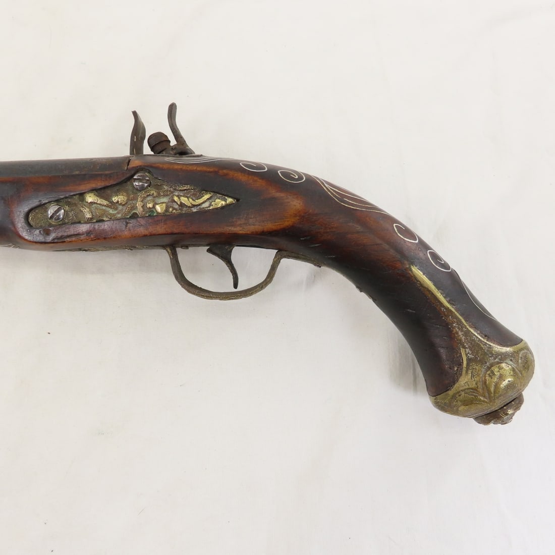 Indian Mughal .62 Caliber Flintlock Pistol - 7