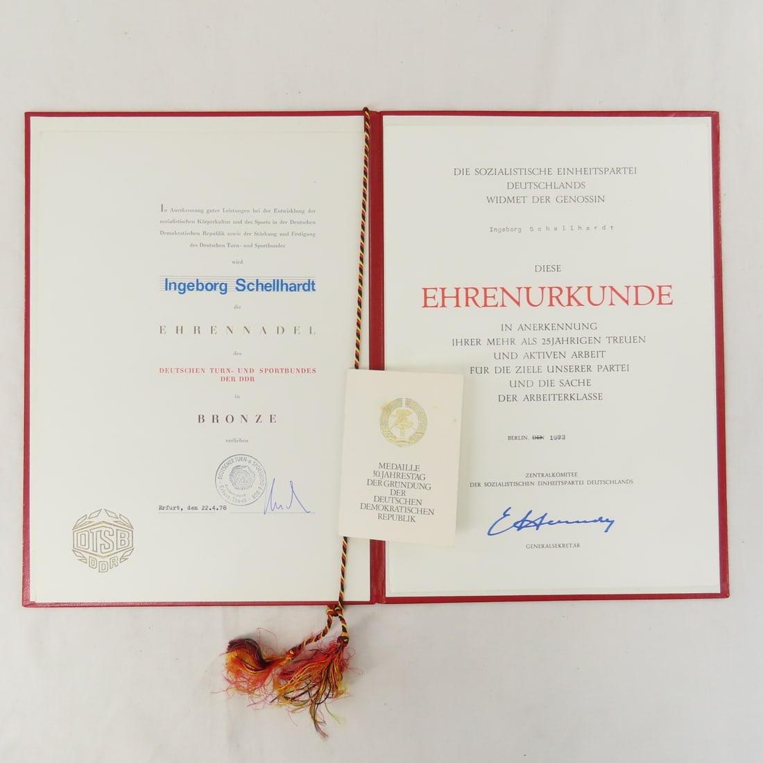 East German Union & Organizational Certificates - 4