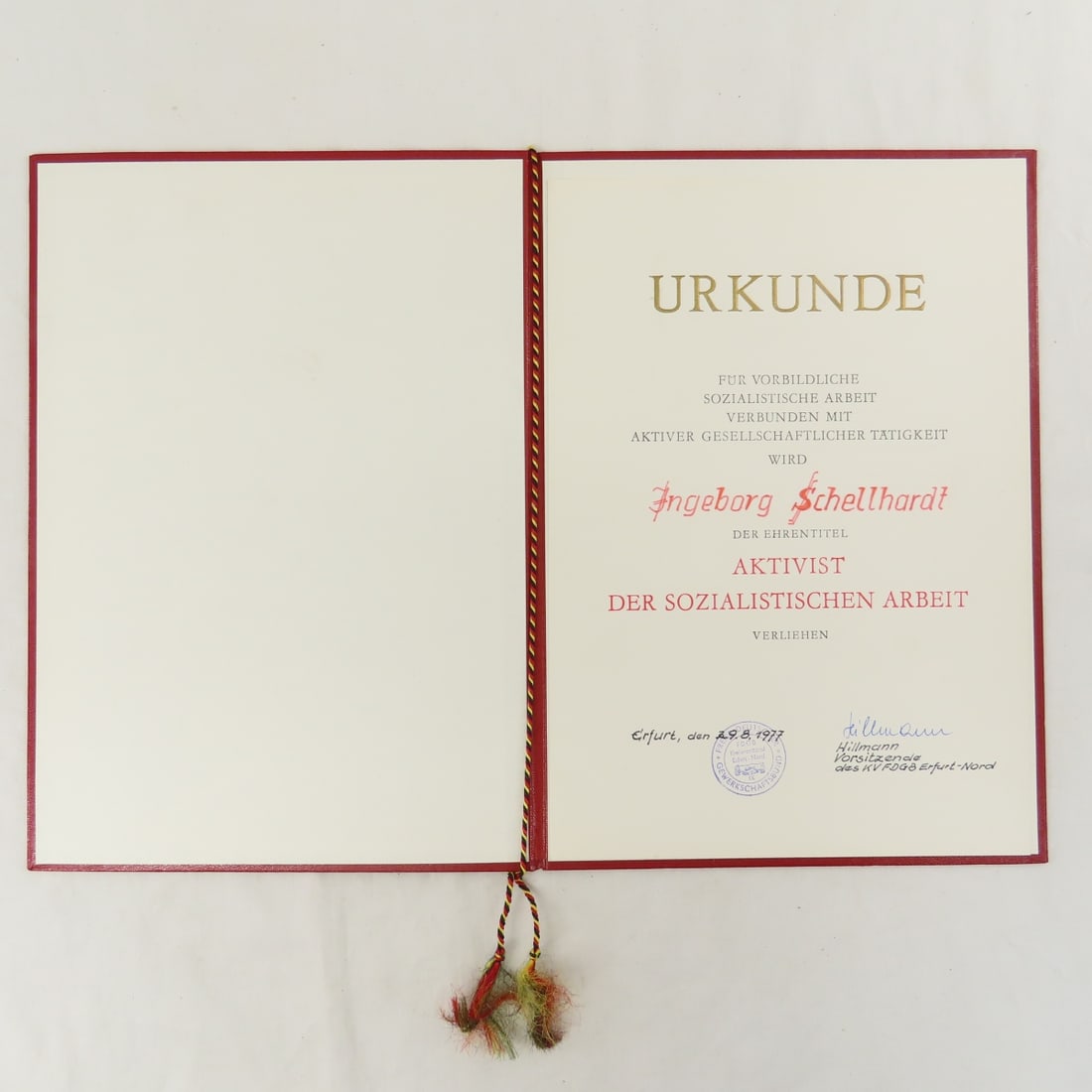 East German Union & Organizational Certificates - 9