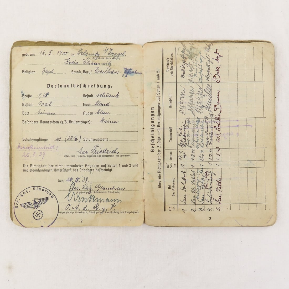 WWII German Soldbuch & Other Papers - 4