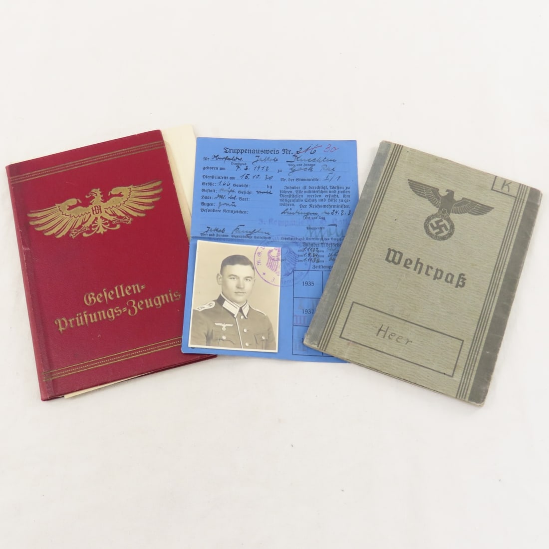 WWII German Soldier Military Record Book & More - 2