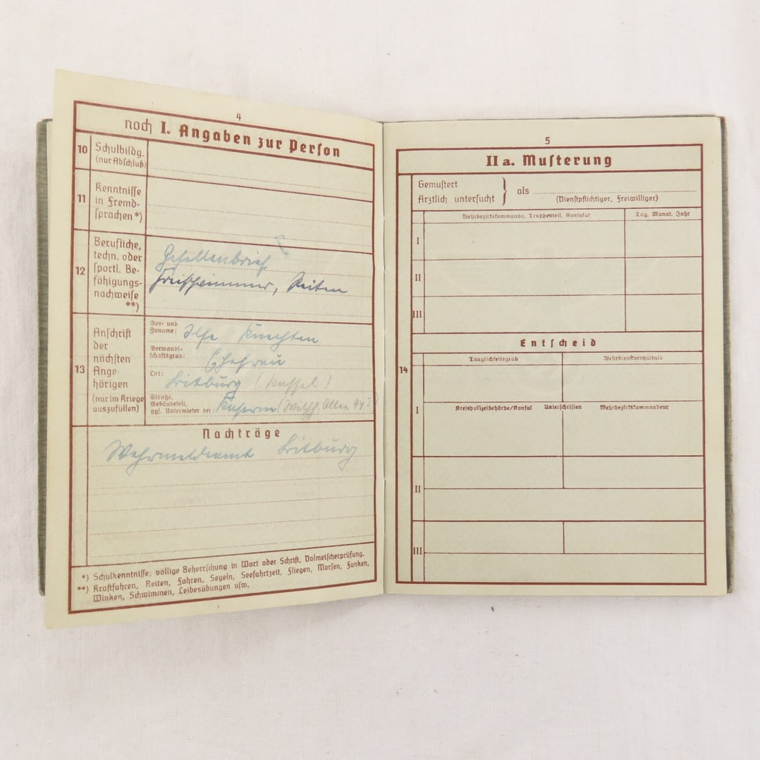 WWII German Soldier Military Record Book & More - 5