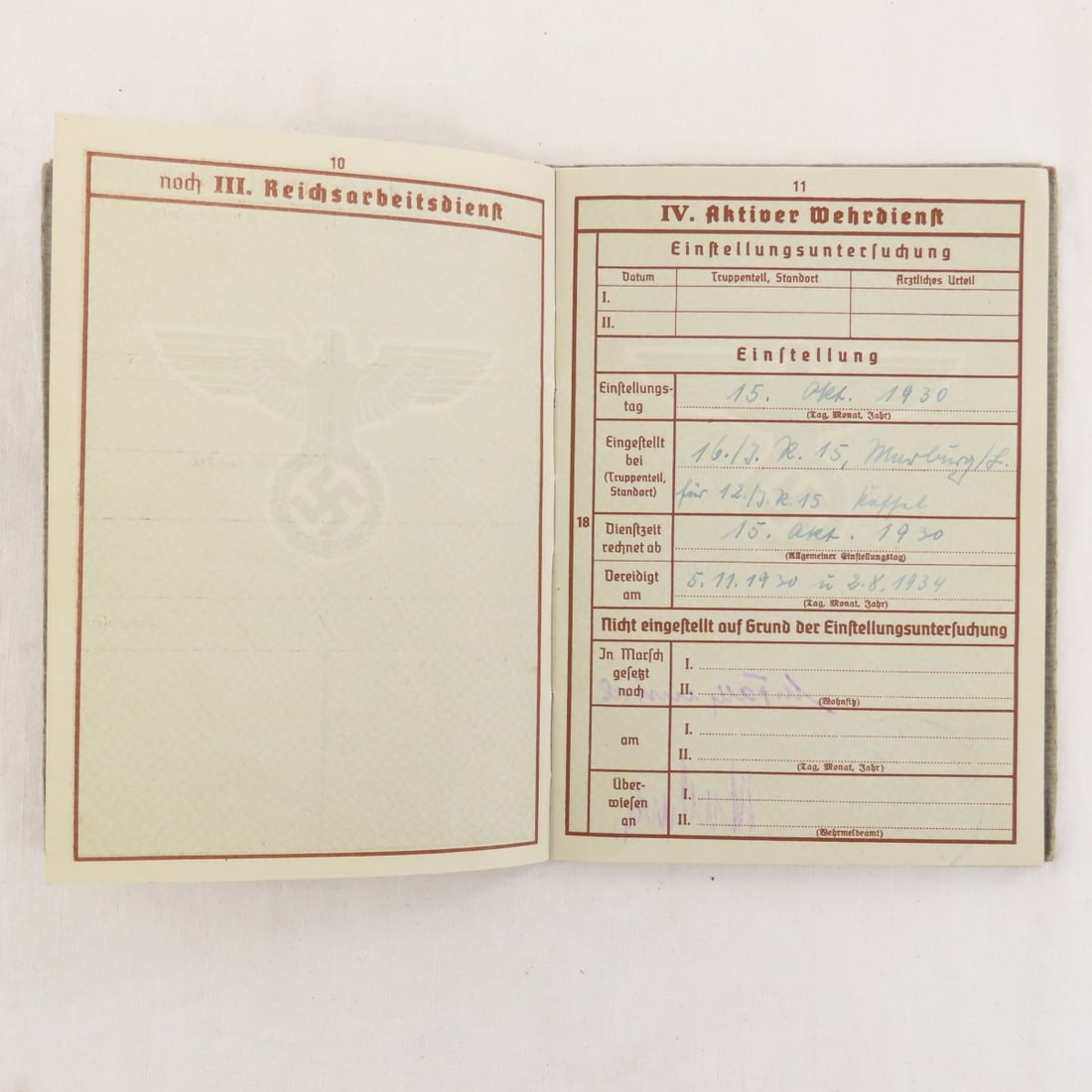 WWII German Soldier Military Record Book & More - 6