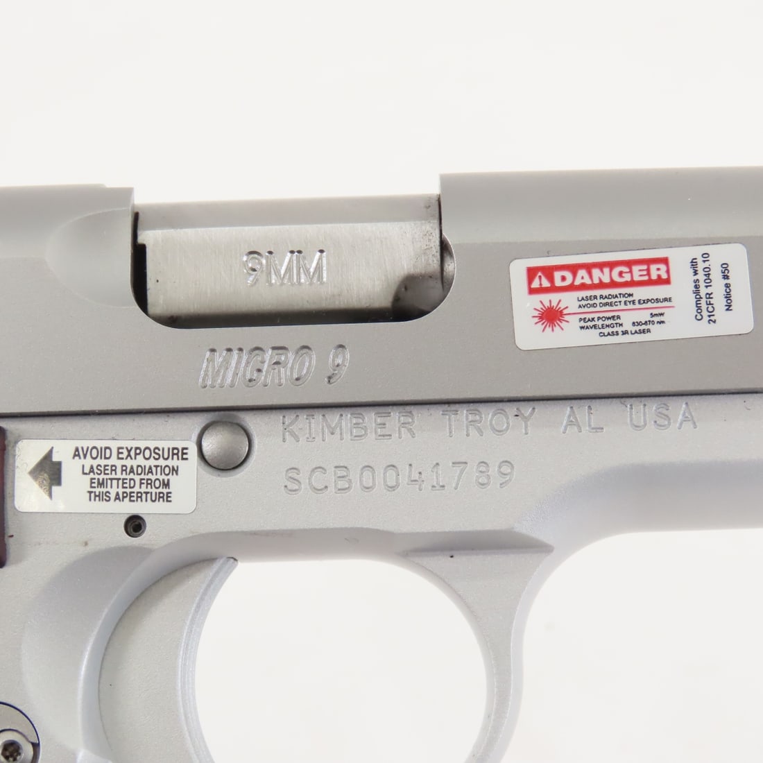Kimber Micro 9 Stainless 9mm Pistol w/ Laser Grip - 8