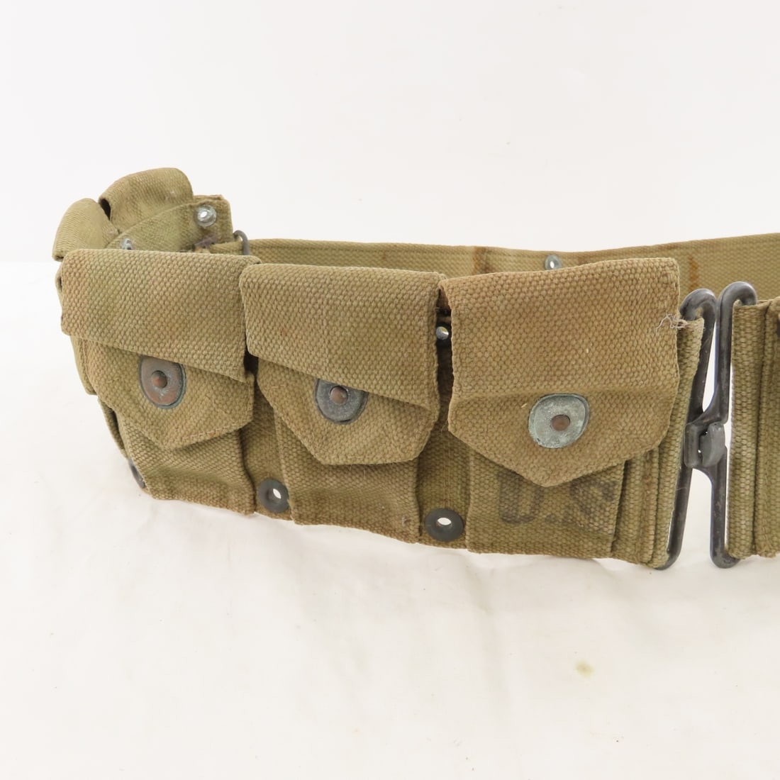 2 US WWII & 1 Vietcong Military Ammo Belts - 10