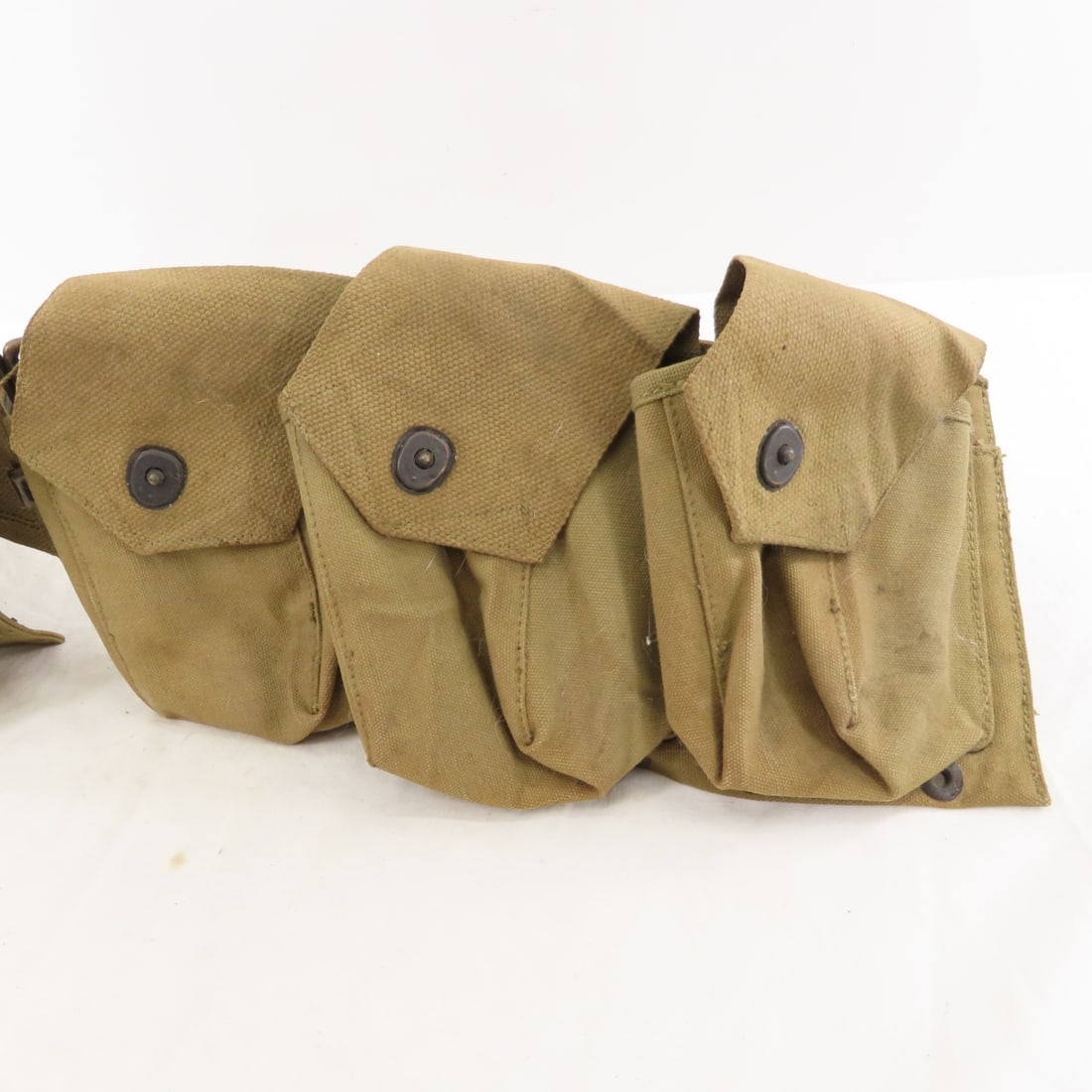 2 US WWII & 1 Vietcong Military Ammo Belts - 17