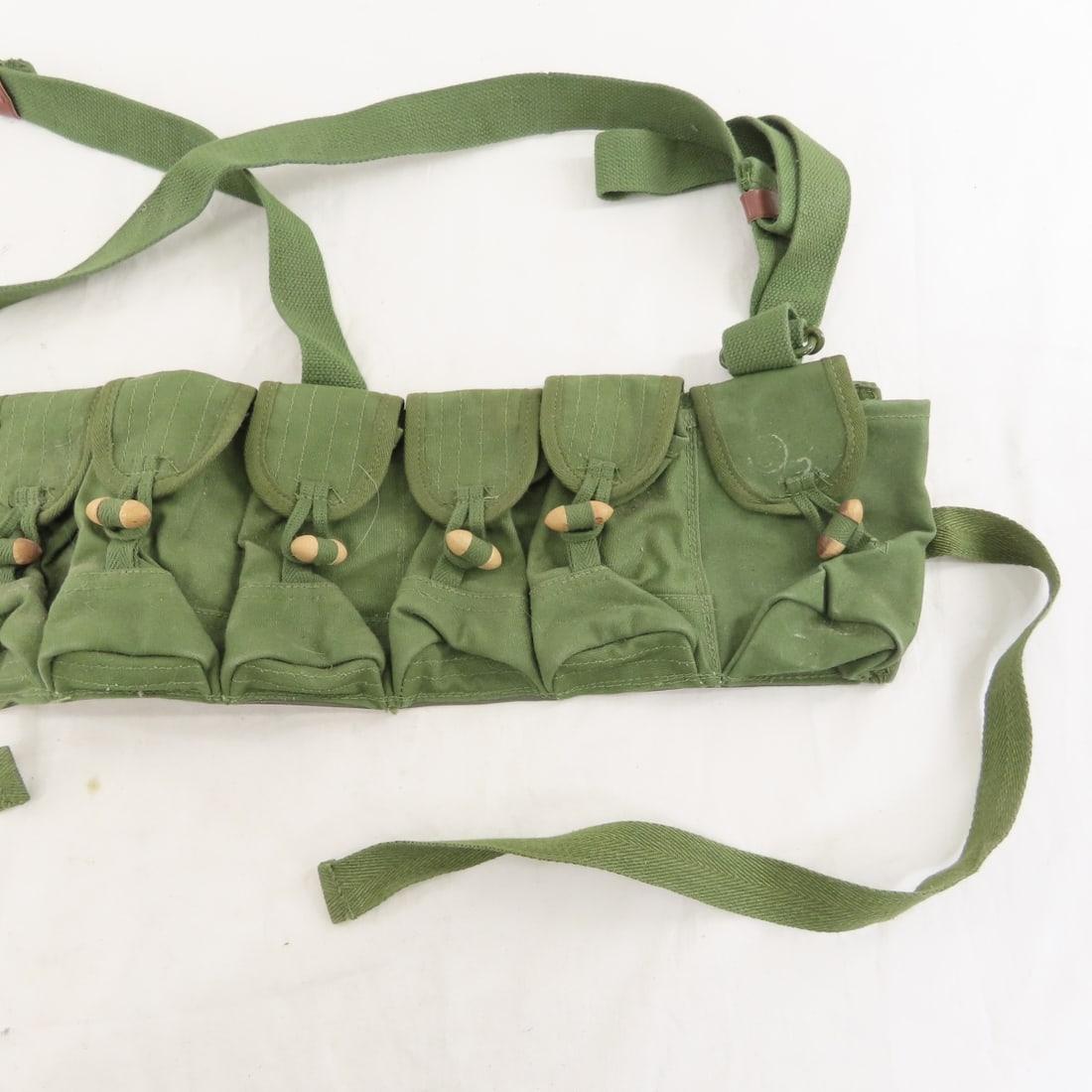 2 US WWII & 1 Vietcong Military Ammo Belts - 4
