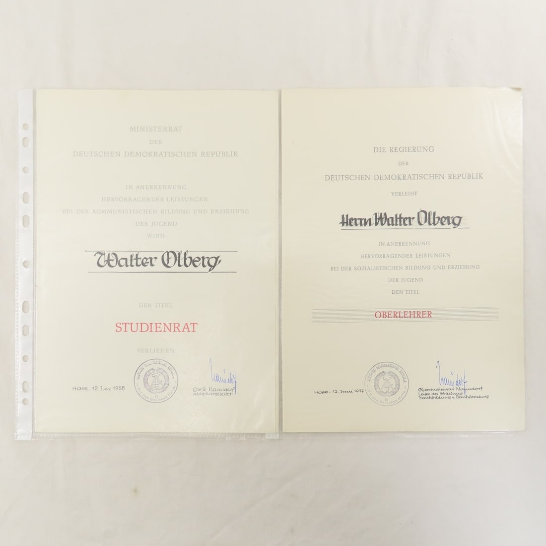 WWII German & East German Documents & Certificates - 5