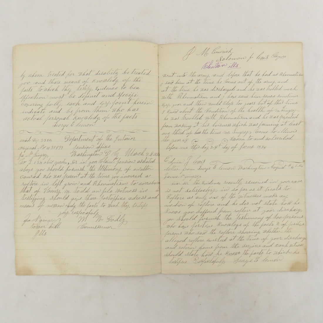Civil War Vet James A Gingrey Petition File - 13