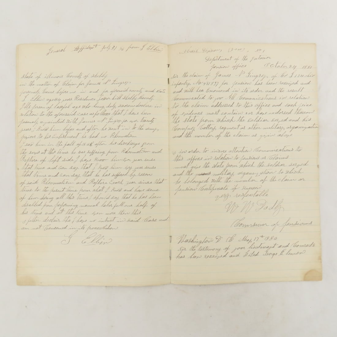 Civil War Vet James A Gingrey Petition File - 14