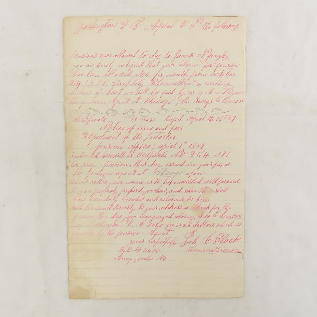 Civil War Vet James A Gingrey Petition File - 17