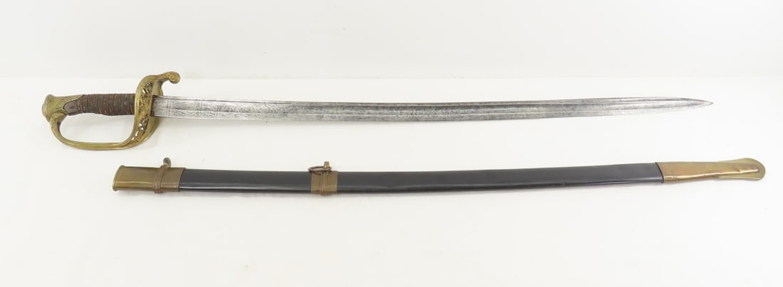 French Import M1850 Foot Officer Sword & Scabbard - 2