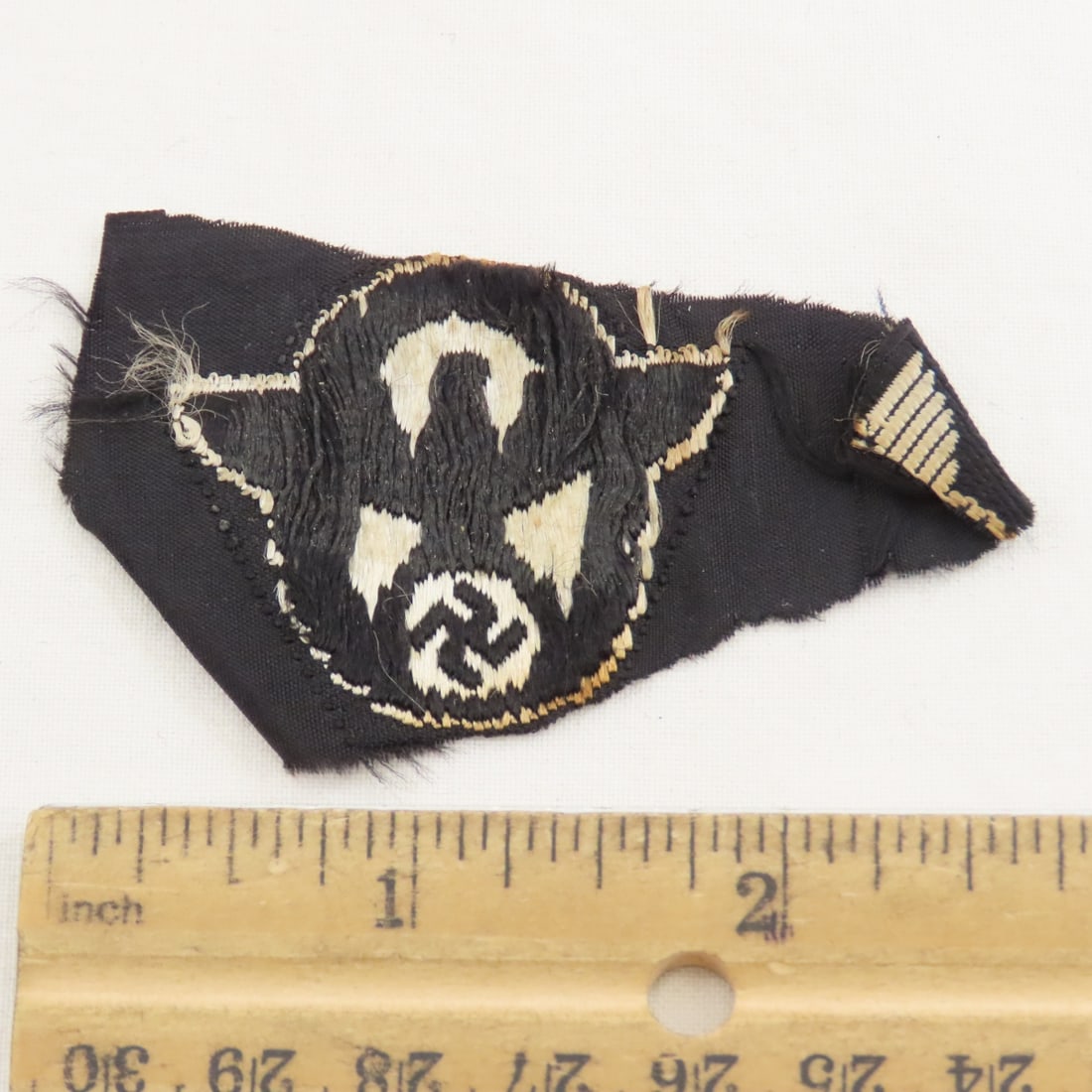 WWII German Tinnie, NSDAP Cockade, SS Police Cloth - 10
