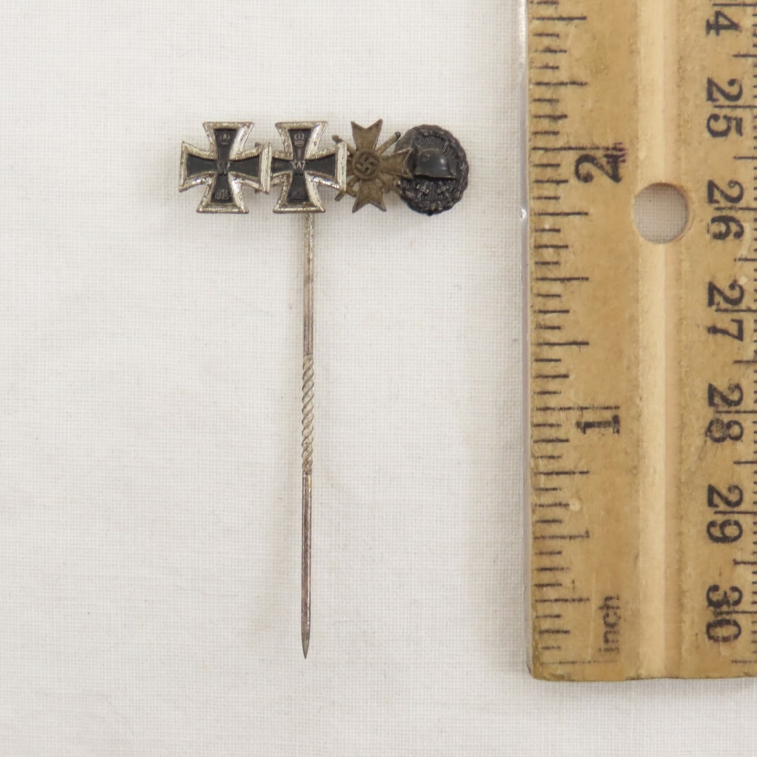 1939 Clasp to the Iron Cross with Ribbon, Stickpin - 5