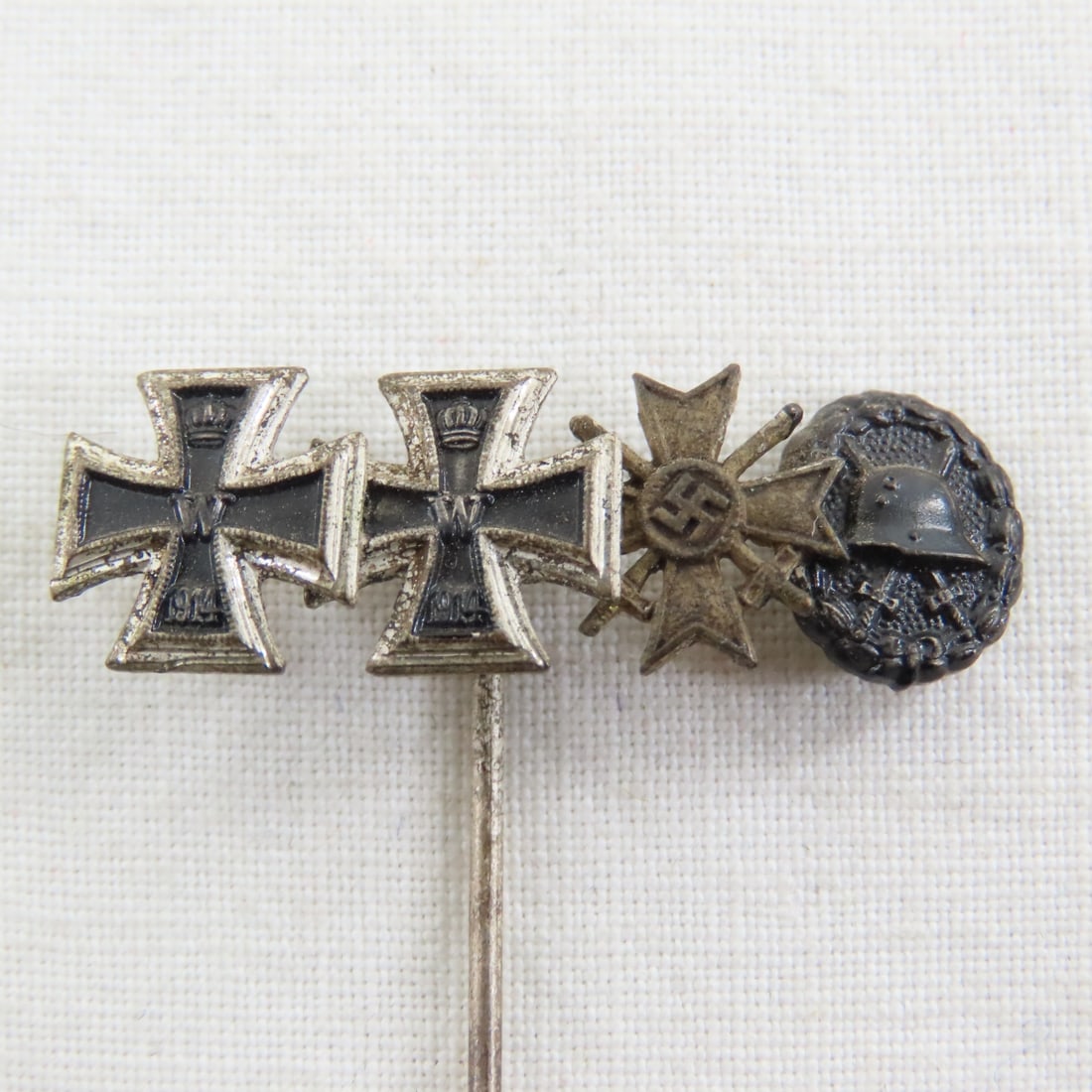 1939 Clasp to the Iron Cross with Ribbon, Stickpin - 6