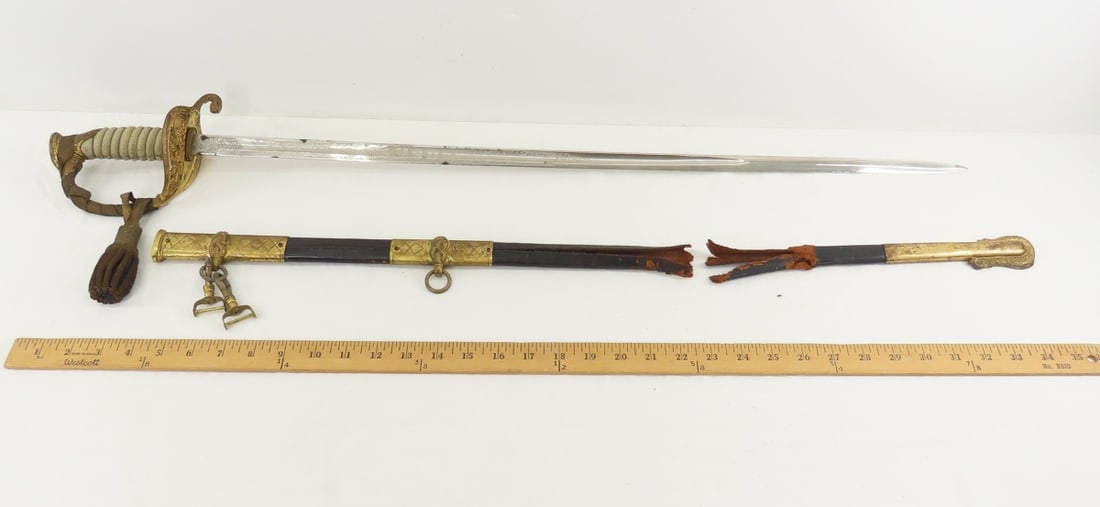 USN Model 1852 Officer's Sword & Scabbard - 2