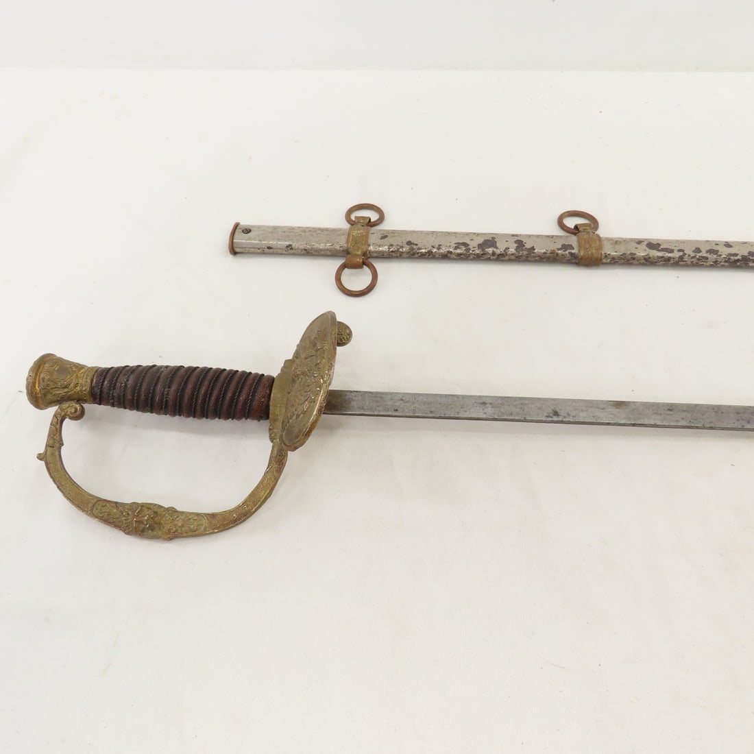 Civil War Era Child's Cadet Sword & Scabbard - 3