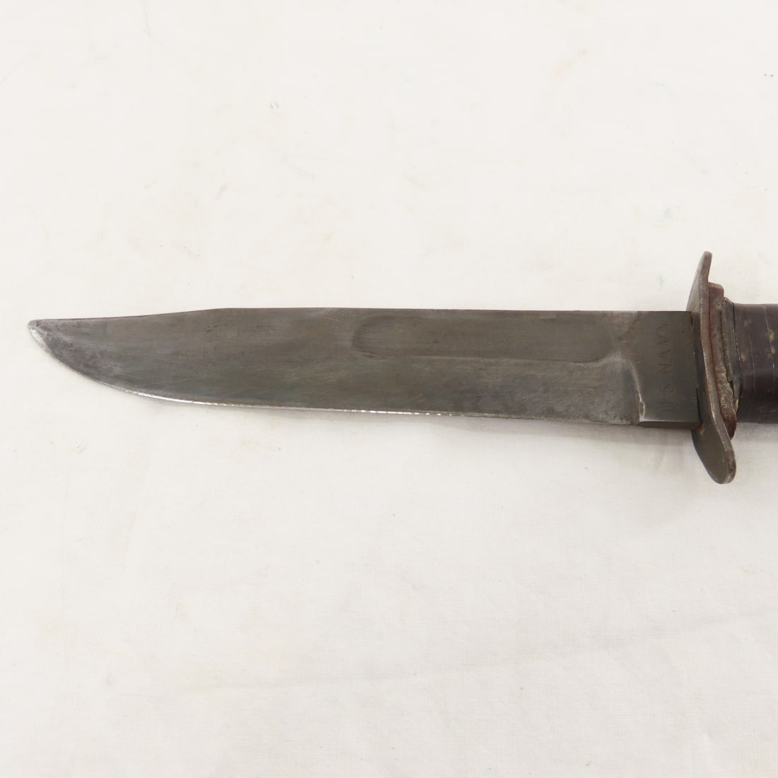 WWII Navy PAL M-2 Knife with Leather Sheath - 6