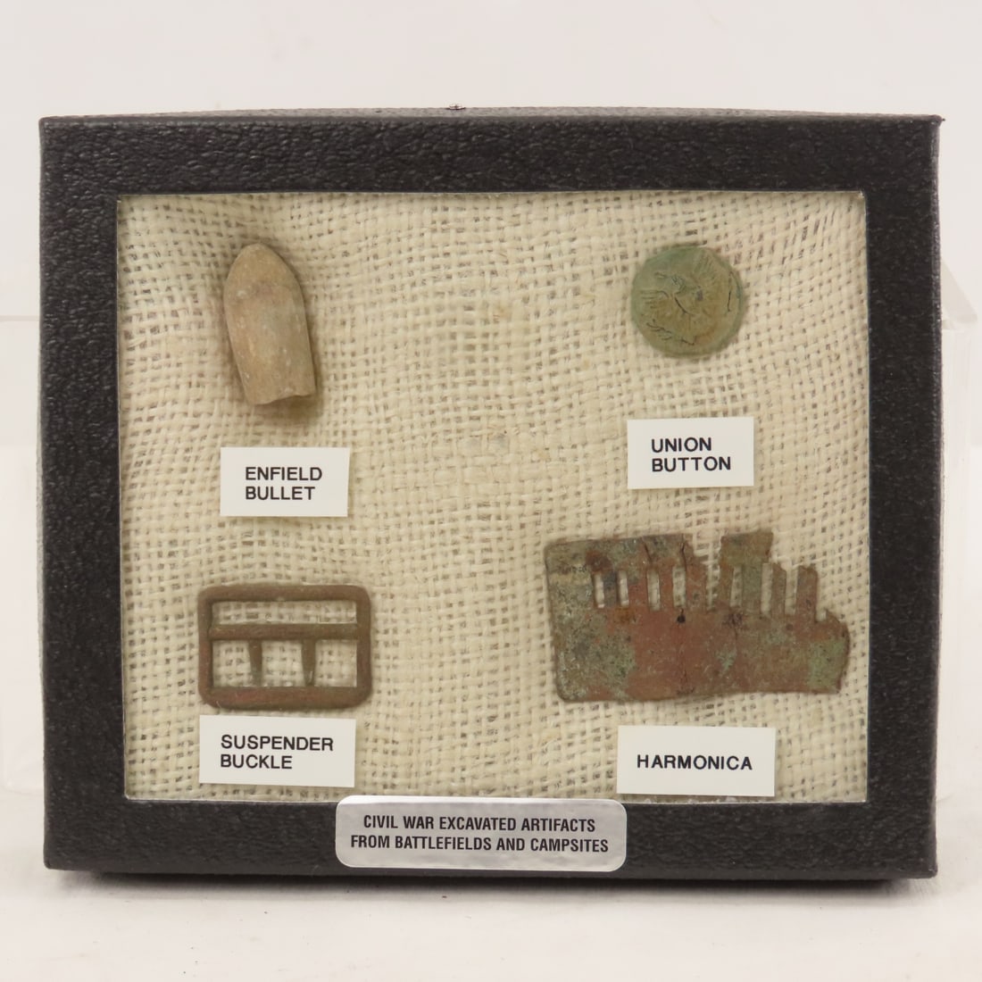2 Sets Civil War Excavated Relics in Riker Cases - 8