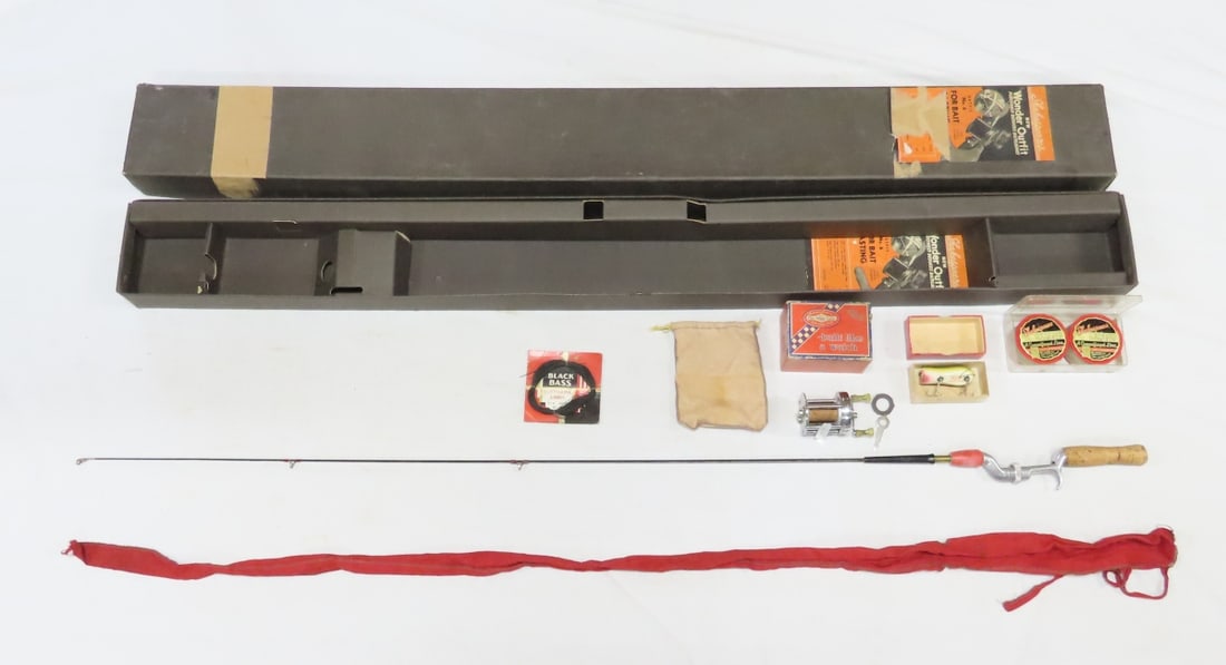 Vintage Shakespeare Outfit No. 6 Rod & Reel, Box (1 of 20)