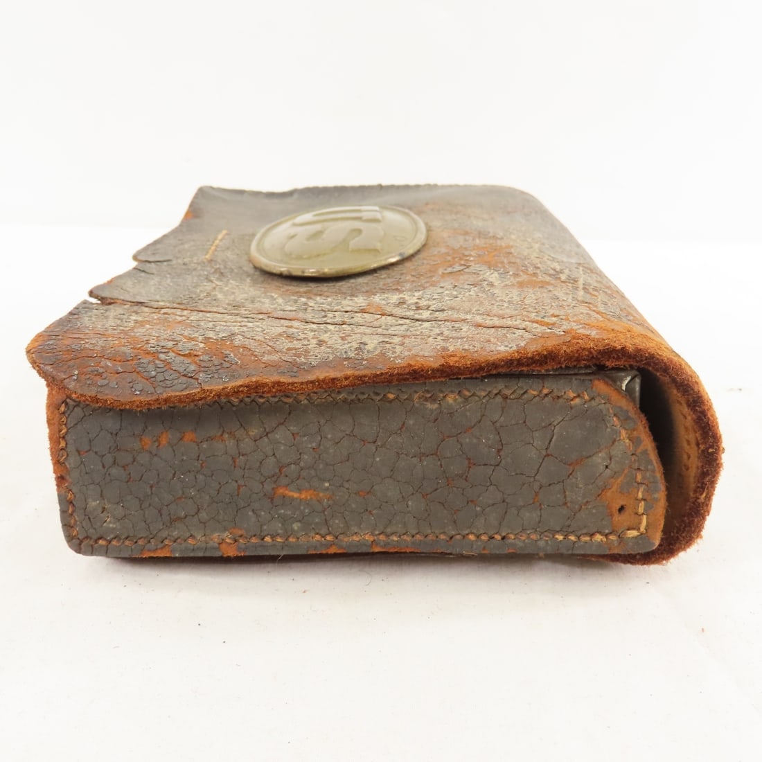 Civil War US Leather Cartridge Pouch & Flask - 6