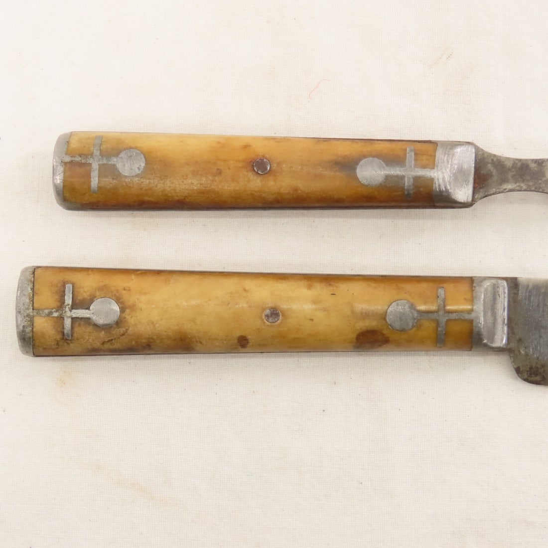 Civil War Mess Cup & Bone Handle Cutlery - 10