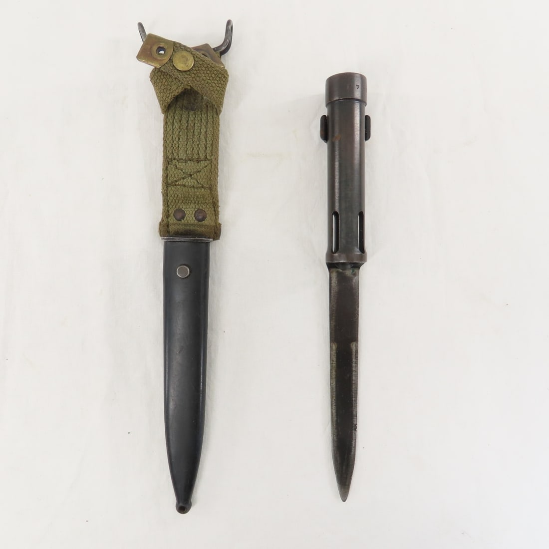 2 Belgium FAL Type C Bayonets w/Plastic Scabbards - 2