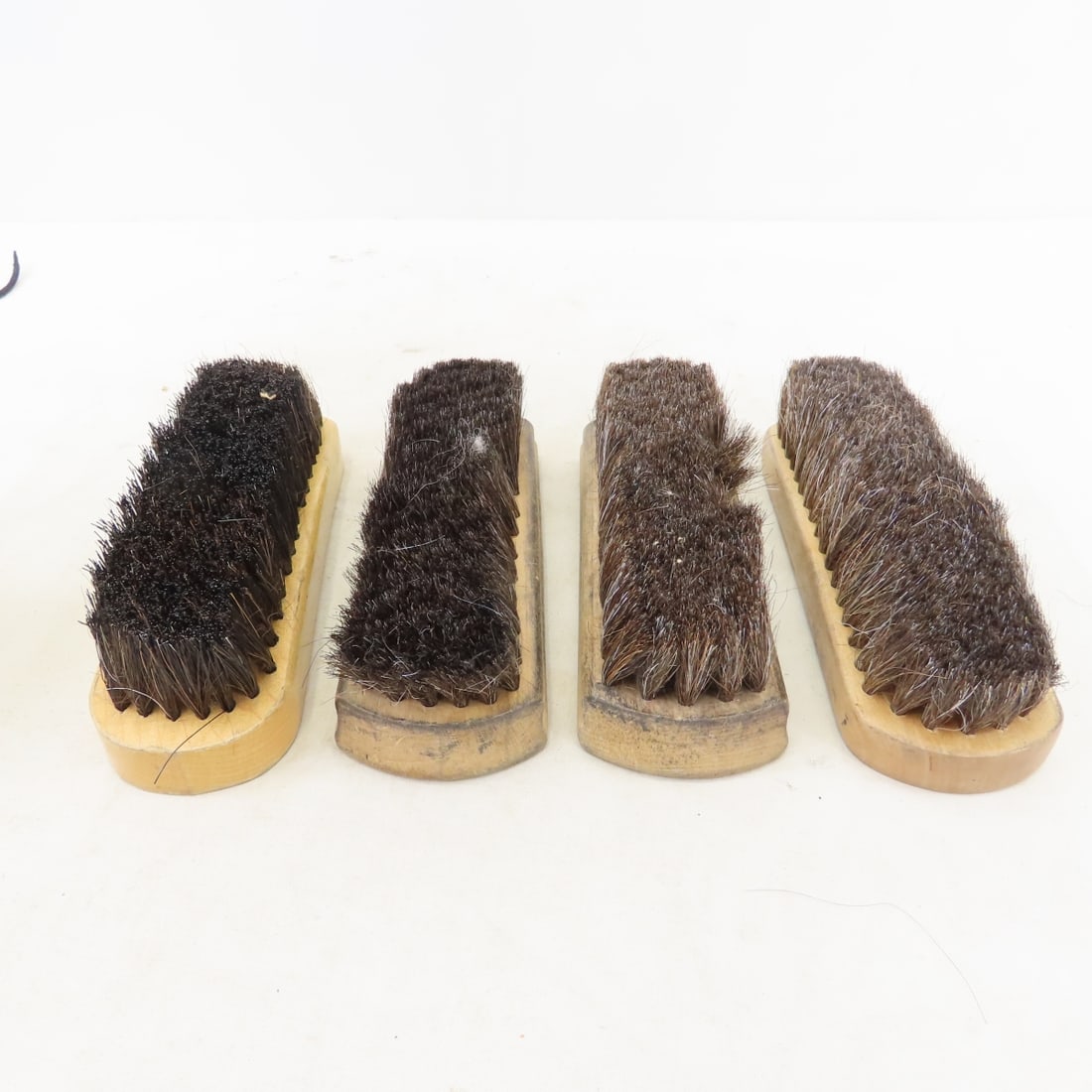 US Military Black Leather Combat Boots & Brushes - 10