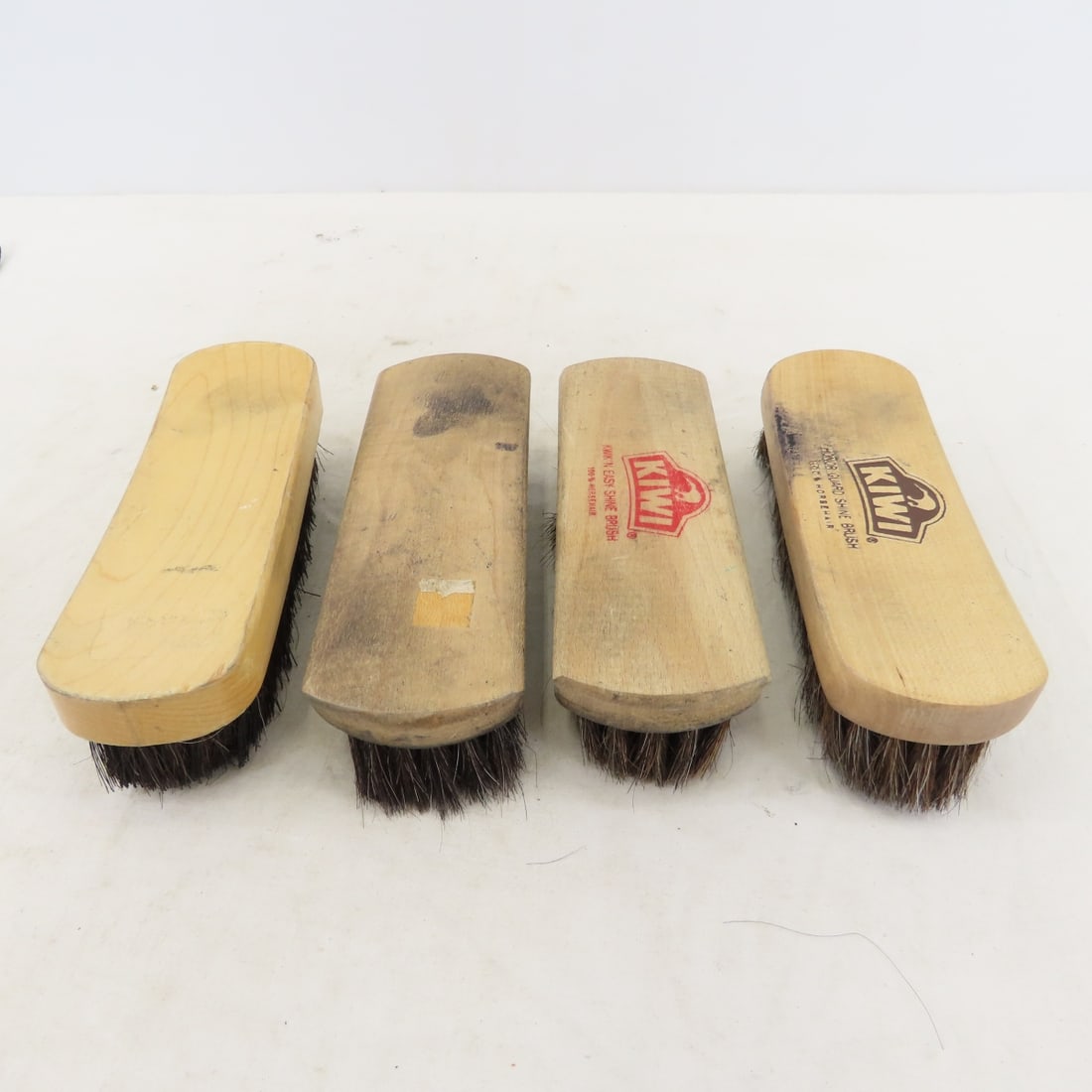 US Military Black Leather Combat Boots & Brushes - 11