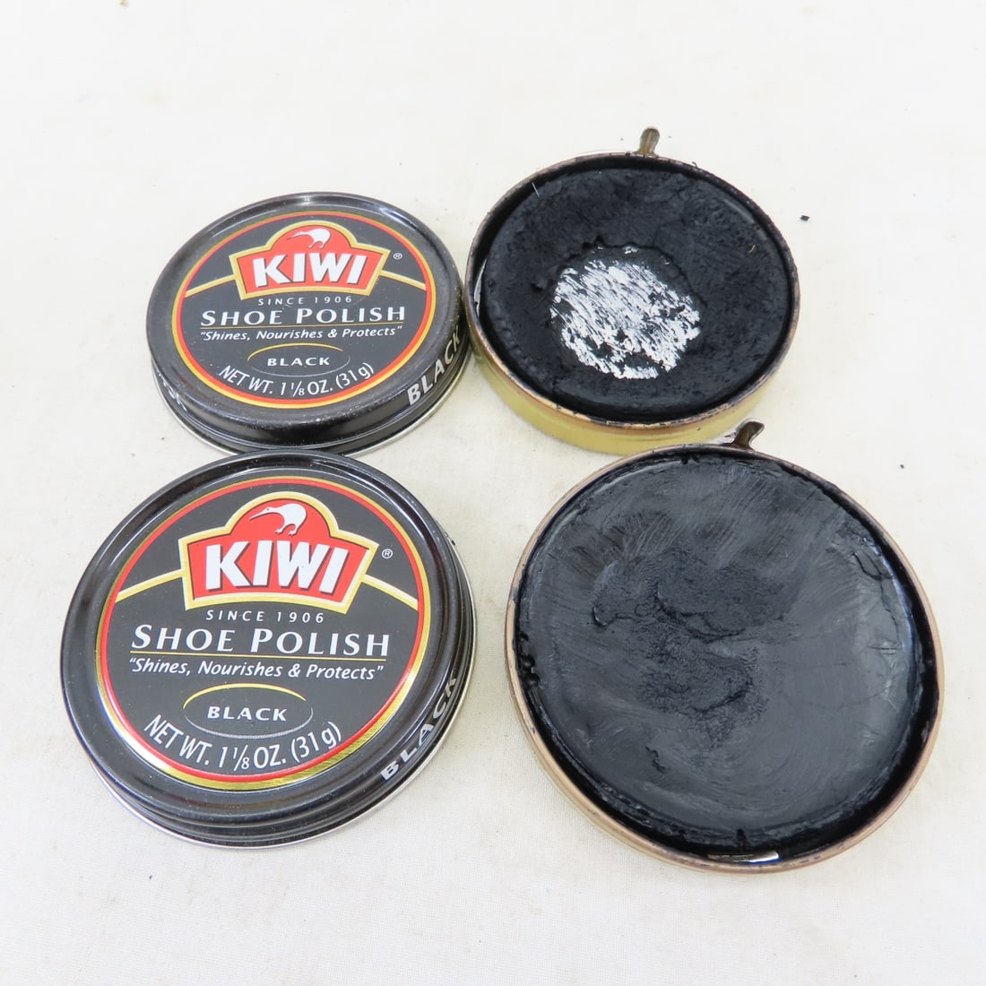 US Military Black Leather Combat Boots & Brushes - 12