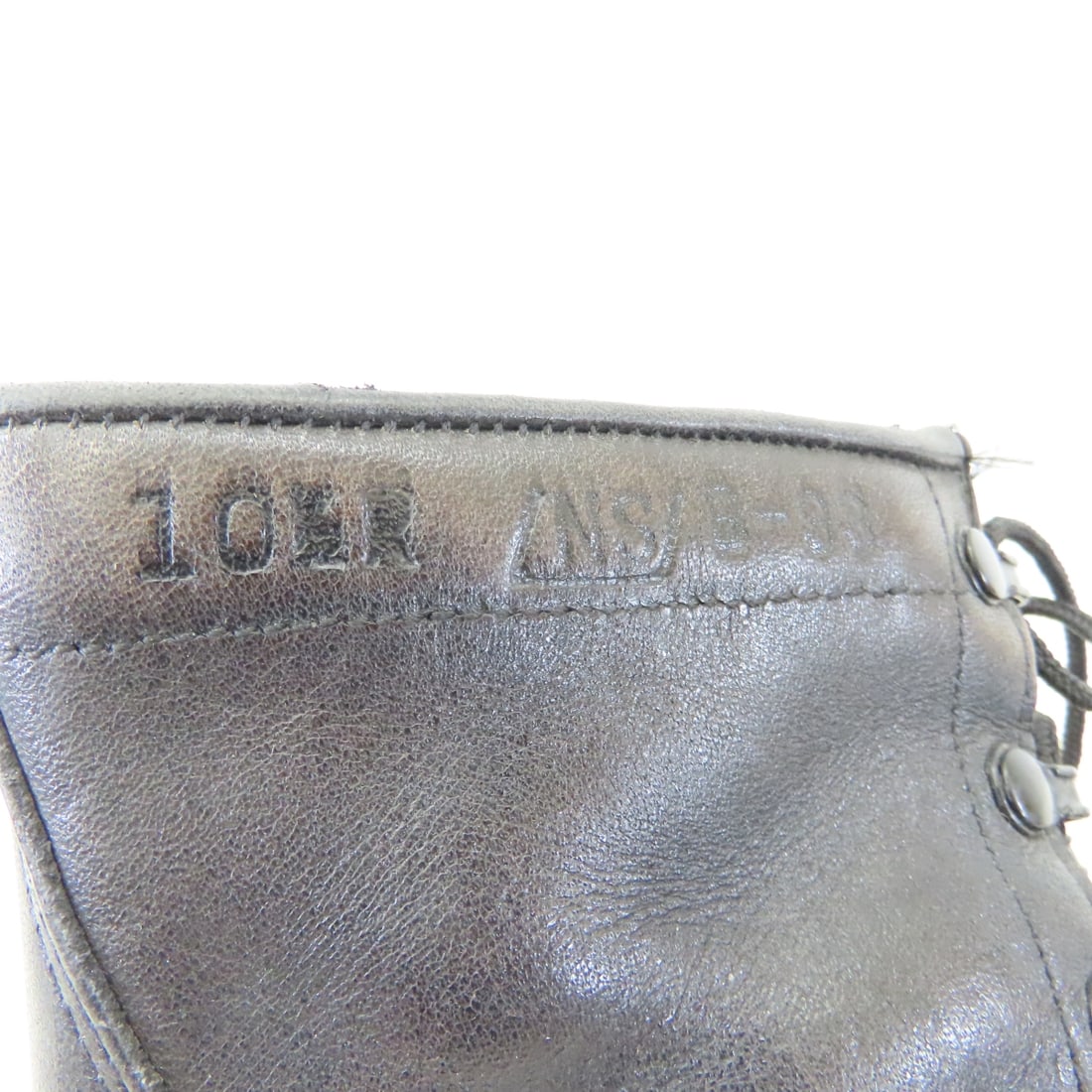 US Military Black Leather Combat Boots & Brushes - 5