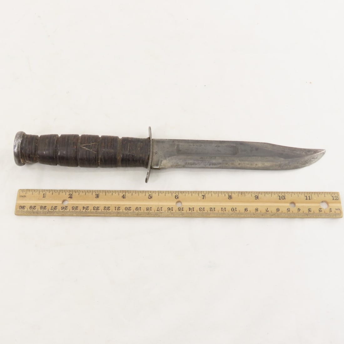 WWII USN MK-II Ka-Bar Knife with Leather Sheath - 2