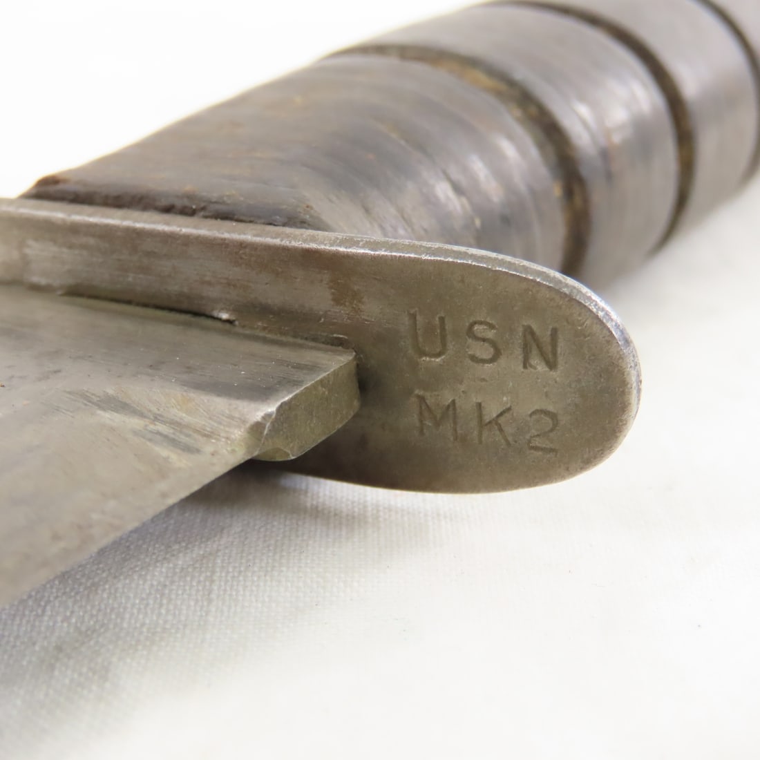 WWII USN MK-II Ka-Bar Knife with Leather Sheath - 9