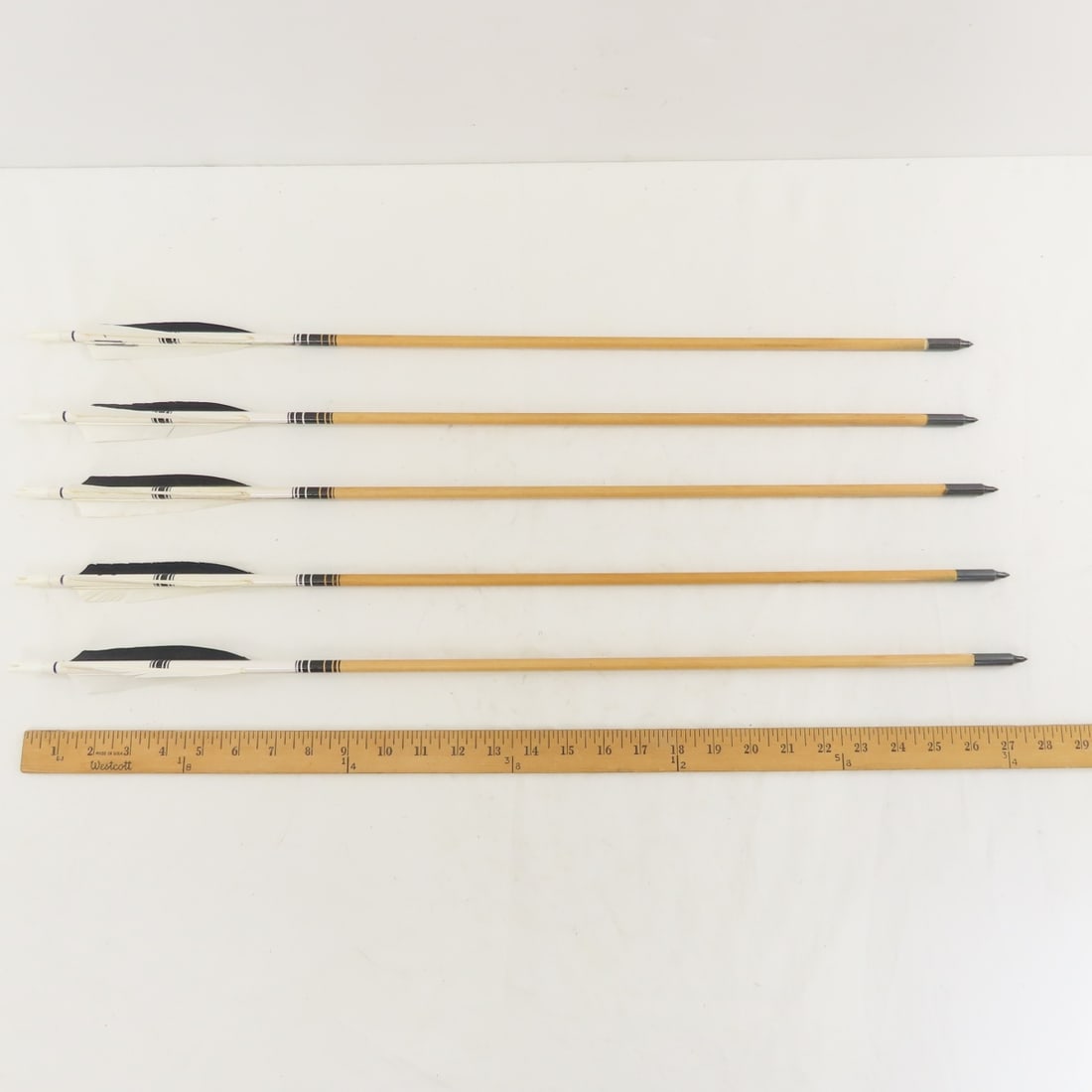 Vintage Custom Wood Longbow, Quiver & Arrows - 15