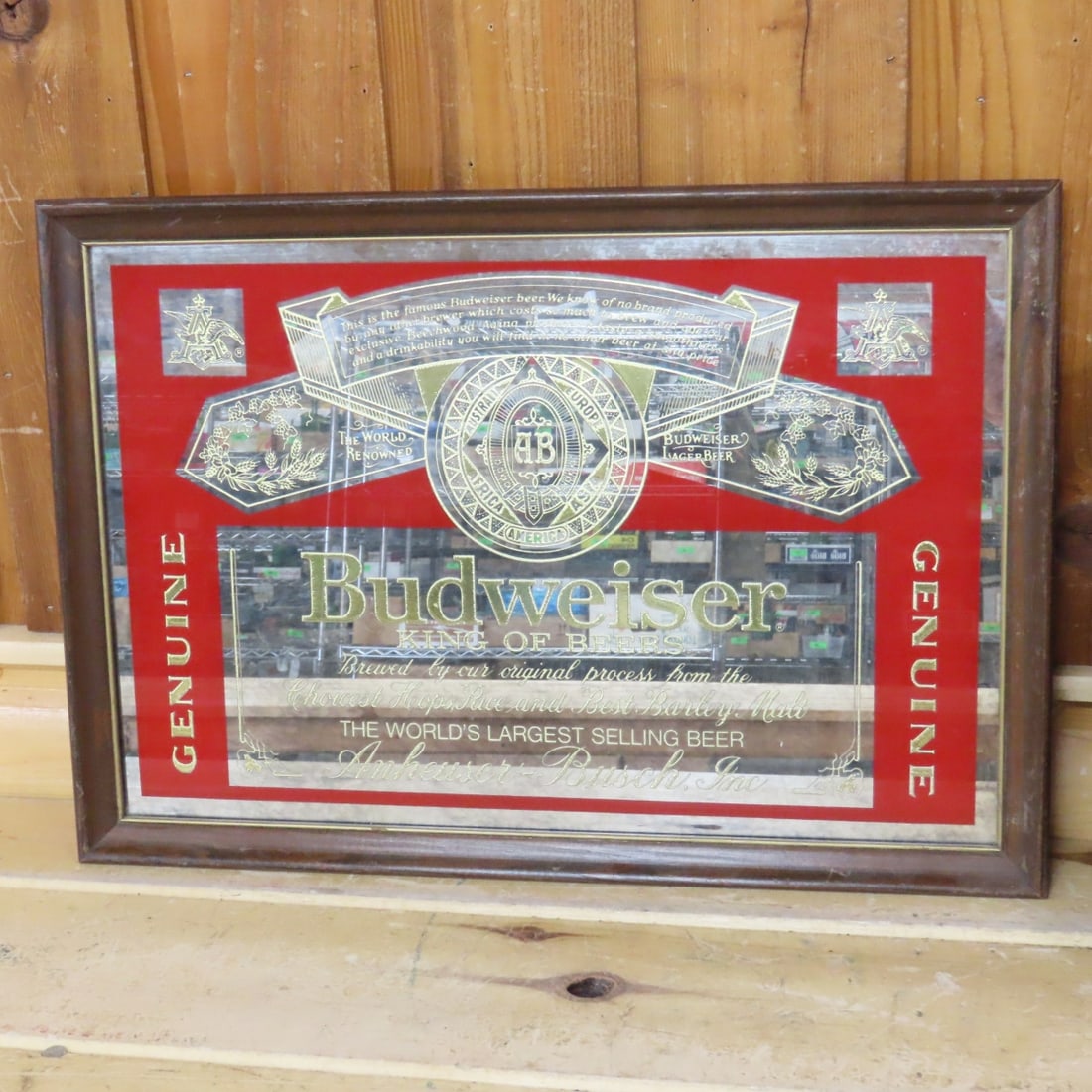 2 Budweiser Beer Advertising Mirrors & Clock - 4
