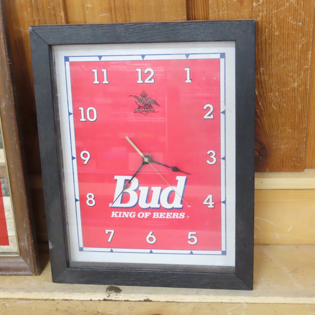 2 Budweiser Beer Advertising Mirrors & Clock - 5