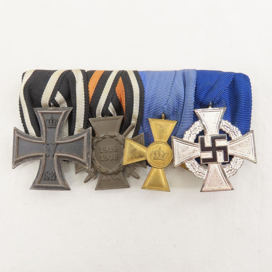 WWI German Bar w/4 Medals, 1914 Iron Cross 2nd - 2
