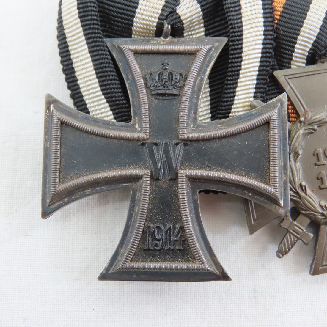 WWI German Bar w/4 Medals, 1914 Iron Cross 2nd - 4