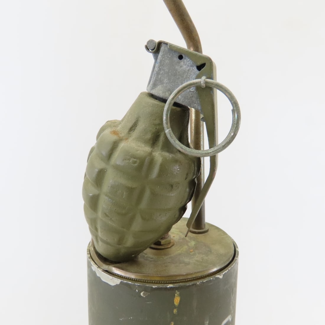Vintage US Army Mortar Shell Trench Art Lamp - 3